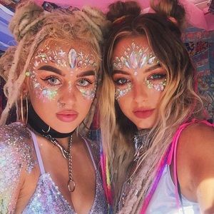 NEW Coachella festival face stickers jewelry